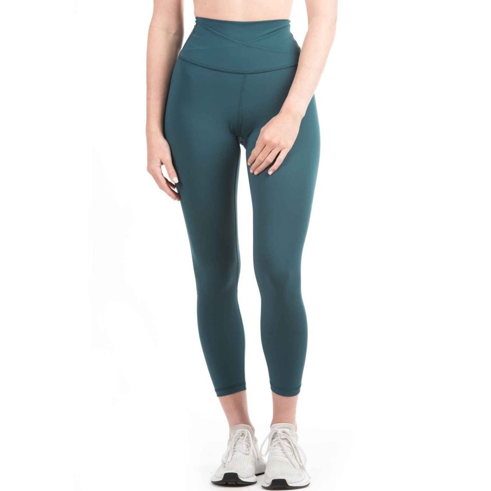 P’tula Emily Tenacious Crossover Crisscross High Waist 23" Legging Emerald Isle
